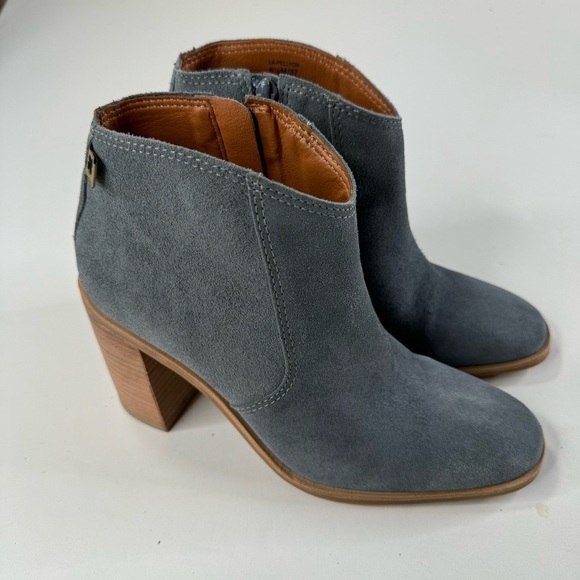 Lucky Brand Pellyon Suede Ankle Booties in Open Gray Size 6.5 - Picture 2 of 8